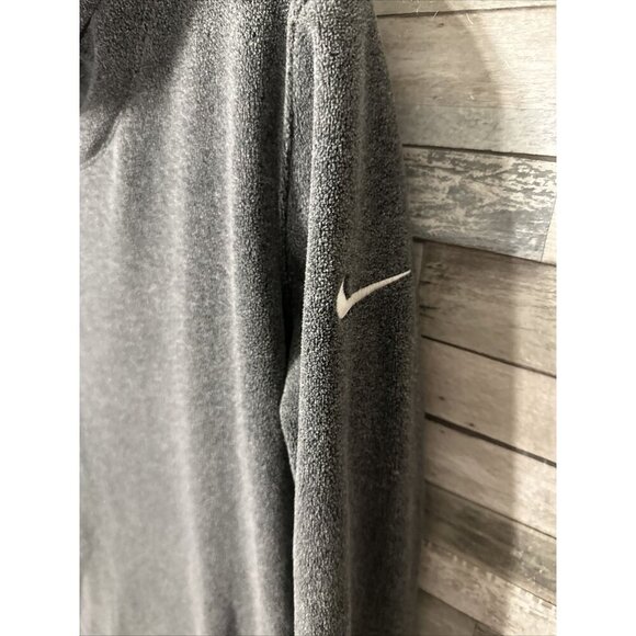 Women’s Nike Dri Fit Fleece Sweater Gray Mock Neck Size Small - Picture 3 of 16